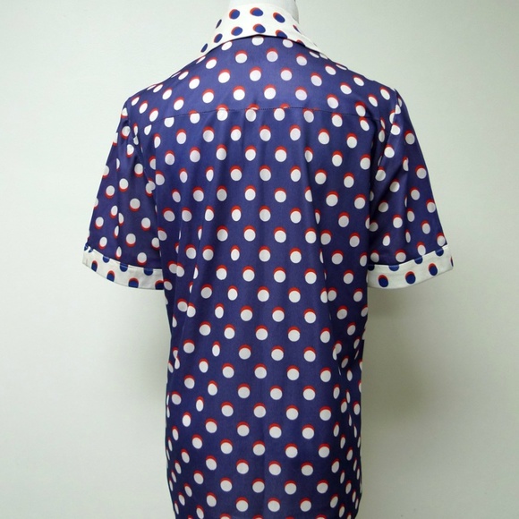 VTG 60s Cabot dotted button down shirt - Picture 3 of 5